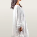 שמלת טול לבן שקוף