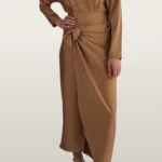 שמלת מעטפה חום