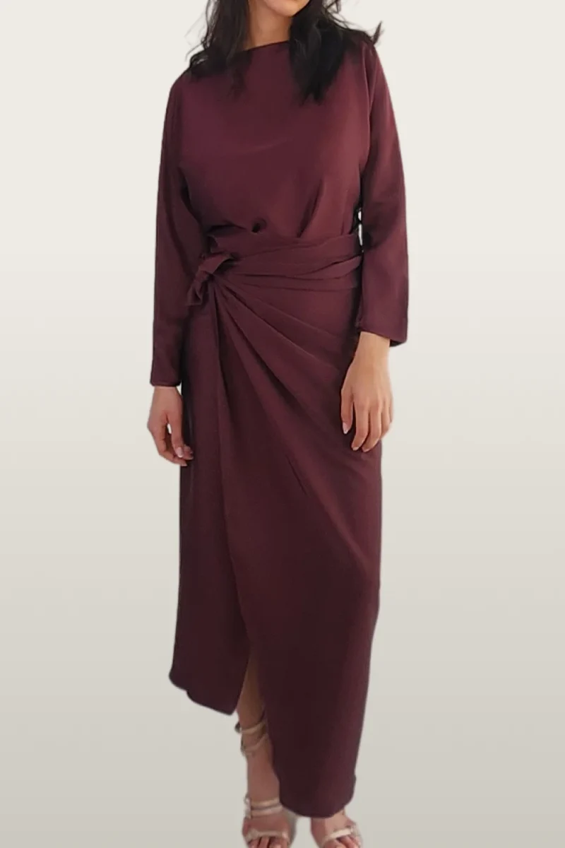 שמלת מעטפה בורדו