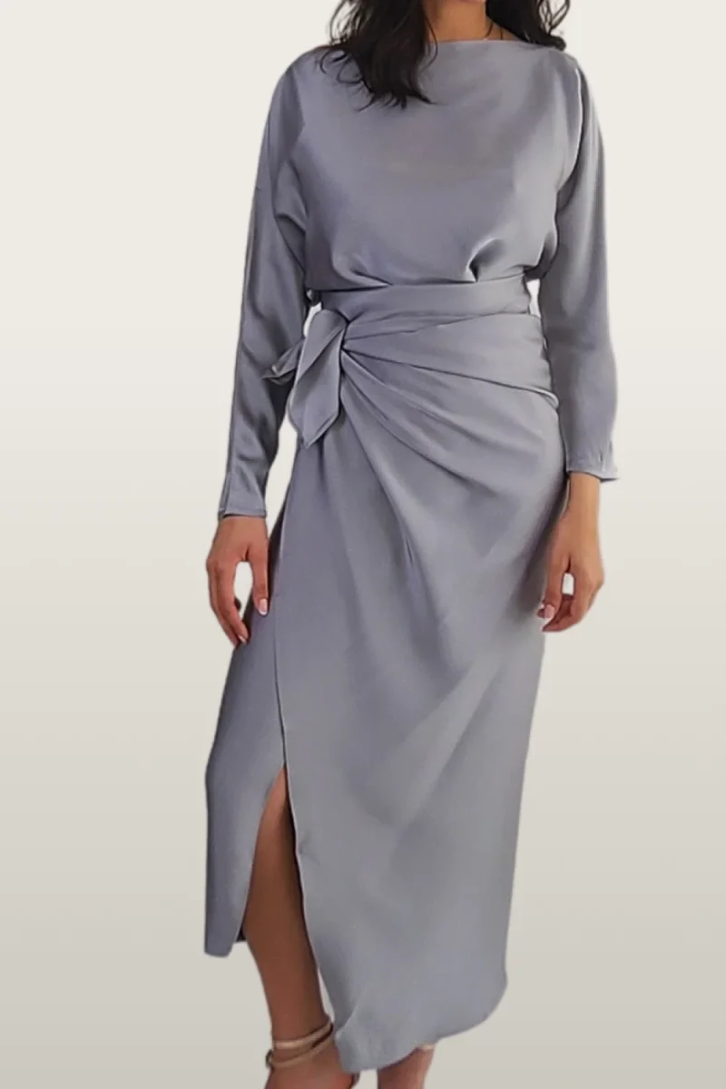 שמלת מעטפה אפור