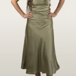 שמלה כווצים ירוק