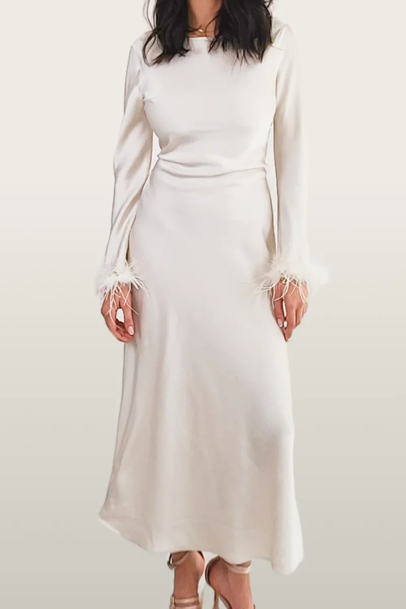 שמלה שרלסטון קרם