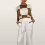 חליפת זוהר קרם/זהב