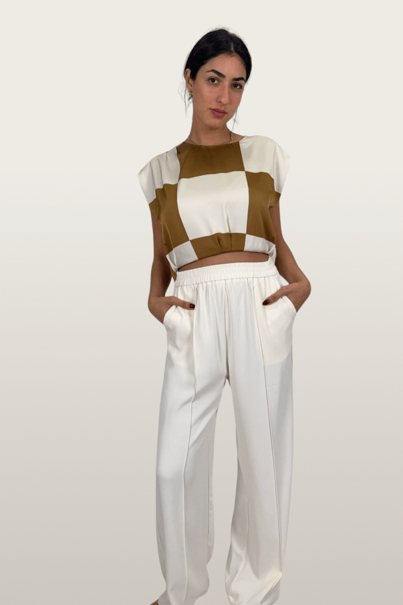 חליפת זוהר קרם/זהב