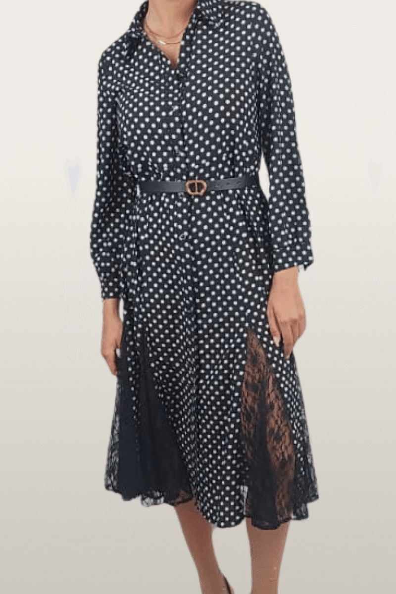 שמלת DC שחור/לבן