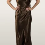 סאטן דמוי קטיפה חום