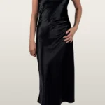 סאטן דמוי קטיפה שחור