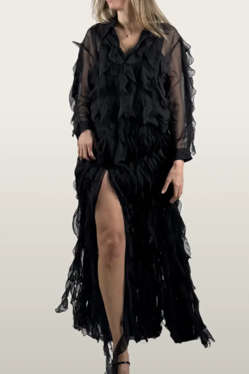 חליפת קרעים שחור