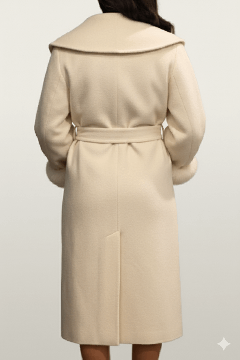 מעיל פרווה סנואו לבן – תמונה 3