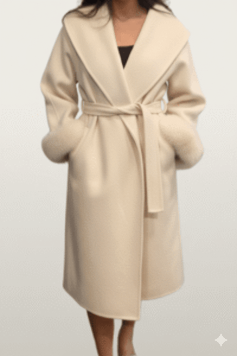 מעיל פרווה סנואו לבן – תמונה 4