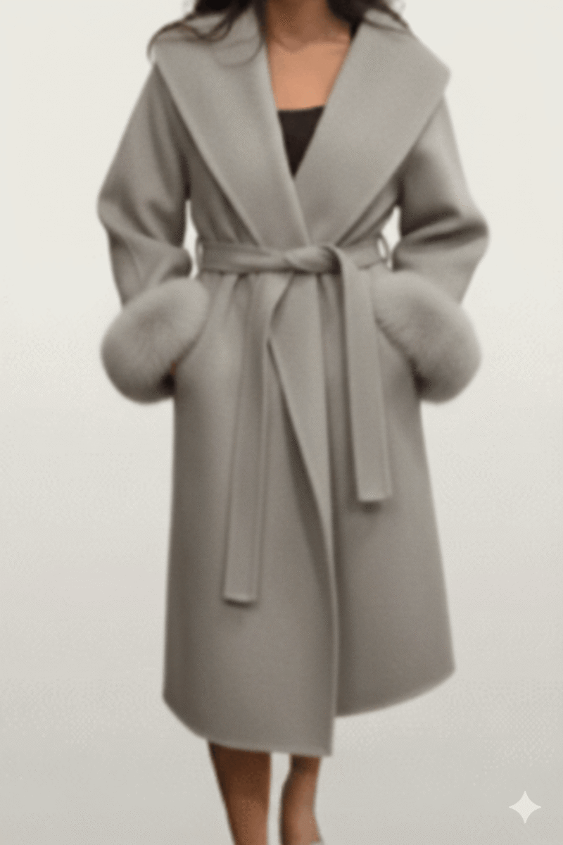 מעיל פרווה סנואו אפור